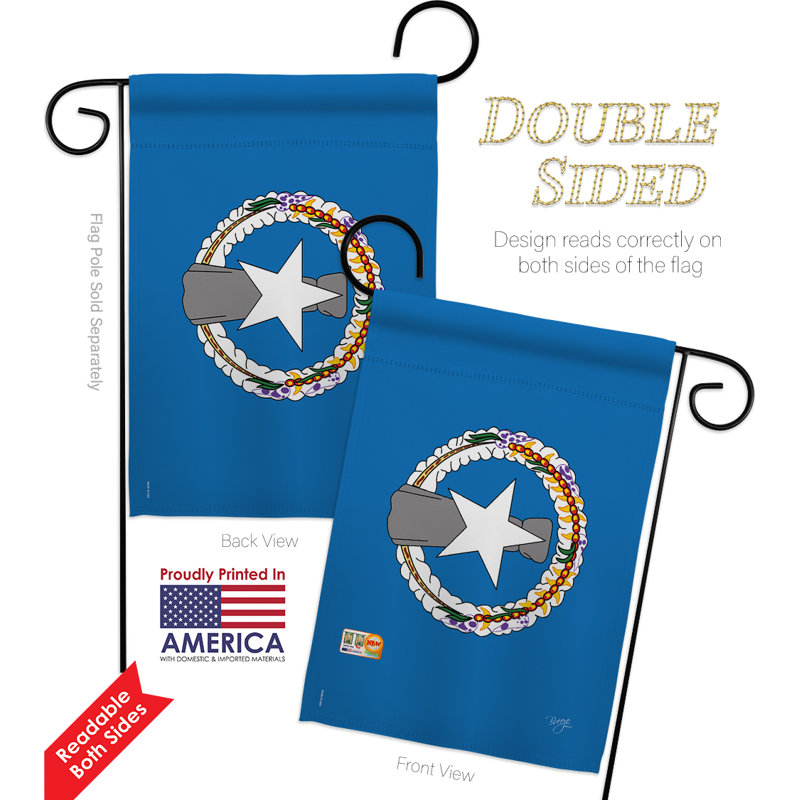 Double Sided 18.5'' H x 13'' W Polyester Flag Set