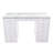 SlayStation Plus 2.0 Tabletop Vanity Desk with Clear Glass Top and 5 Drawer Units Bundle for Storage-2072055560