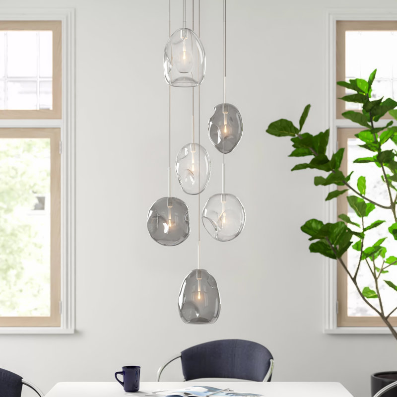 Kensley 6 - Light Chrome Cluster Pendant