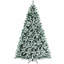Arbre de Noël vert et blanc floqué / givré avec lumières DEL-1777209412