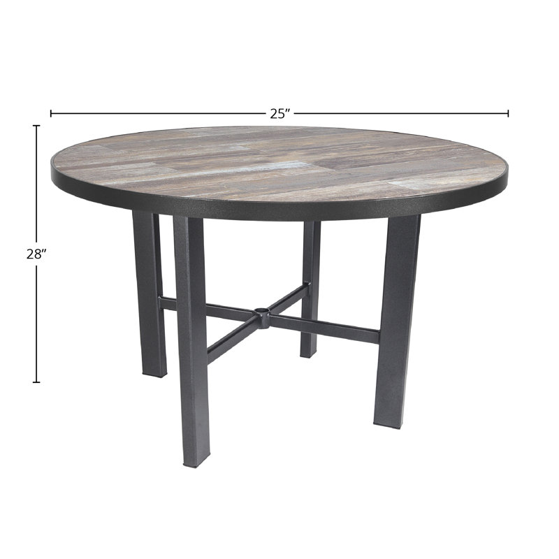 Tables Outdoor Round Bar Table, Canyon Taupe, Copper Creek, 29.5" H x 42" W x 42" D