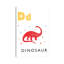 Alphabet Flash Cartes D - impression d'art graphique-52836736-52836741-52836738