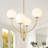 4-light Modern Sputnik Sphere Chandelier