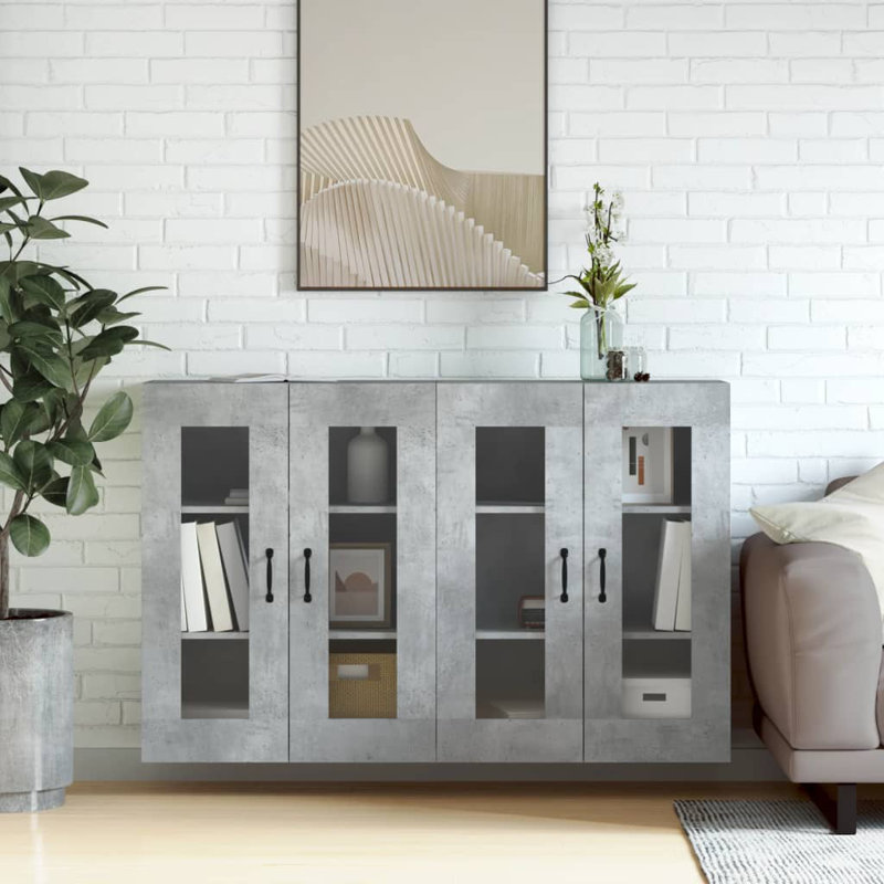 Messai Wall Bathroom Cabinet, Concrete Grey