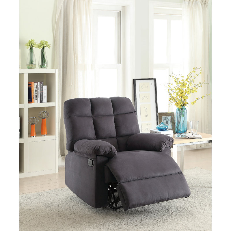 Upholstered Swivel Recliner, Ebony