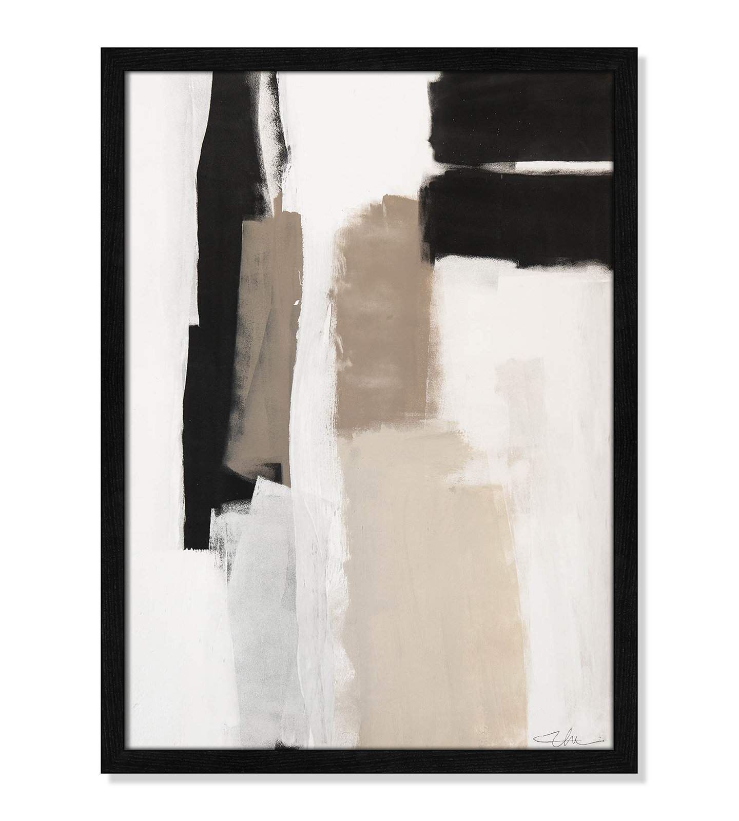 Earth Scapes II Print, 23" H x 17" W x 1.25" D, Black Slim Unmatted Picture Framed
