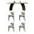 Vintage rectangular dining table and chair set-111045140