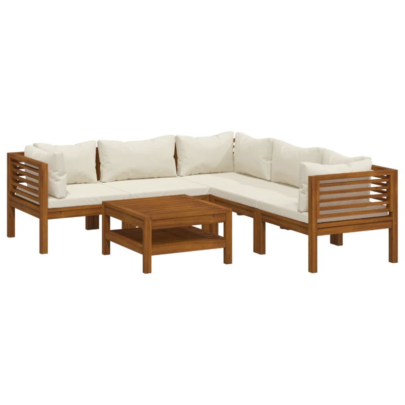 Starlyn 6 Piece Lounge Sectional Seating Group, Cream
