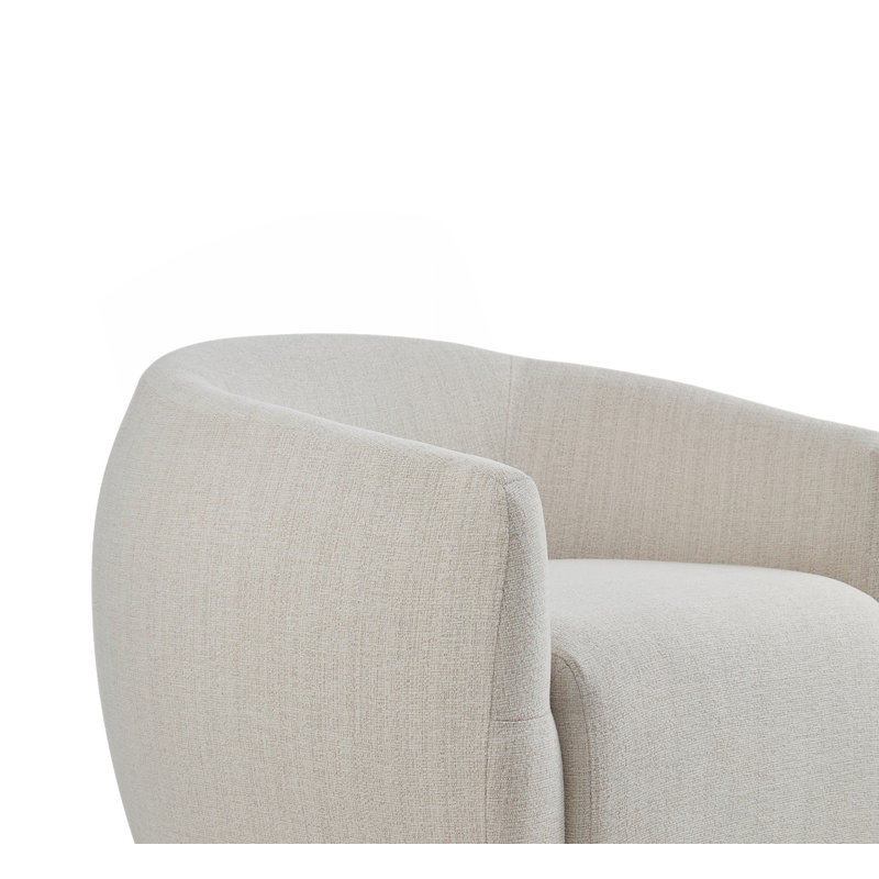 Chaise pivotante à 360 degrés, chaise de chambre à coucher, Blanc cassé