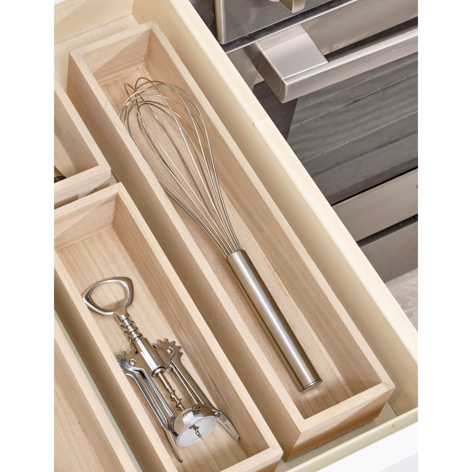 Renewable Wood Drawer Organizer Bin