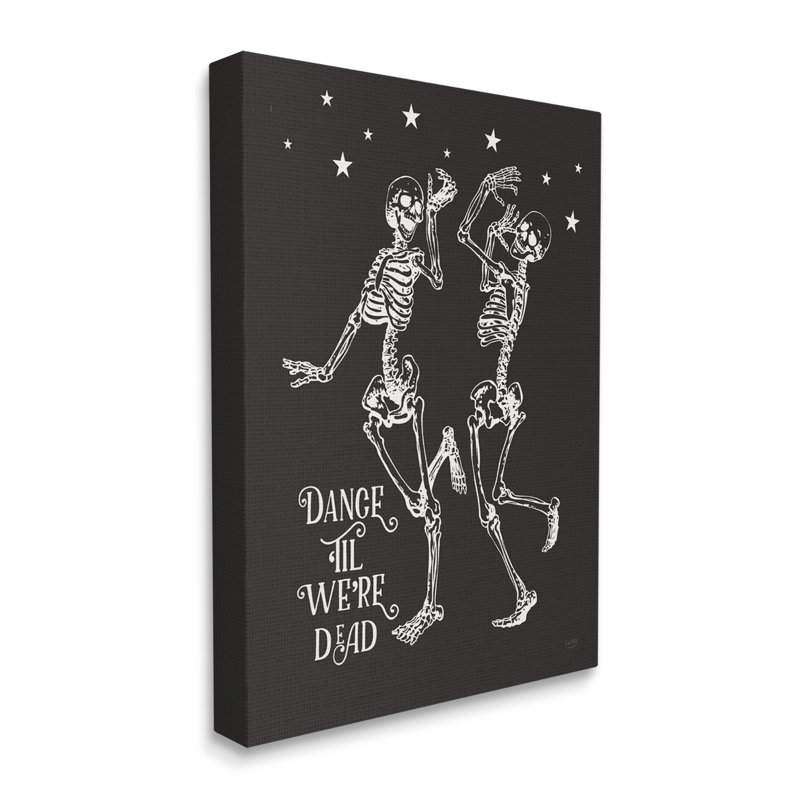 Art mural sur toile Dance 'Til We Are Skeletons par Lux + Me Designs, H 48 po x l 36 po x P 1,5 po