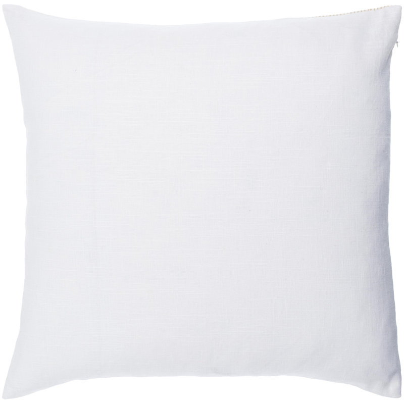 Vischer Linen Blend Throw Square Pillow, Light Beige, Polyester/Polyfill, 20" x 20"
