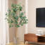 2 pièces d'arbre artificiel d'eucalyptus artificiel de 5,5 pi pour le bureau du salon