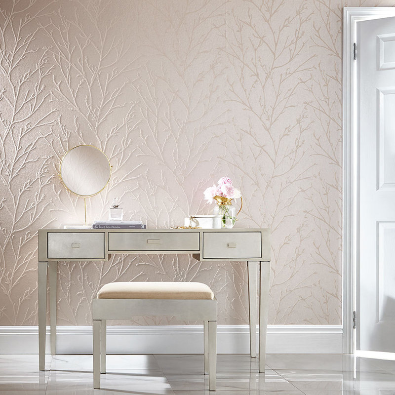 Floral Metallic Wallpaper Roll