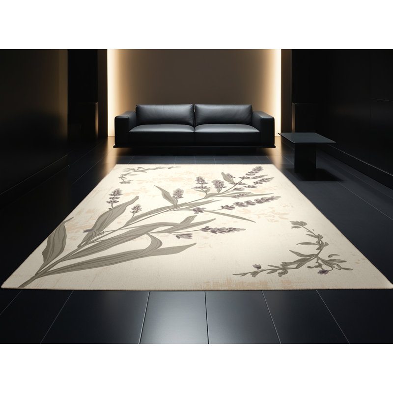 Tapis moelleux moelleux lavande Temaraia, 8 pieds carrés