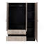Armoire à miroir Bolton 120, quincaillerie en métal, armoire à deux portes, deux tiroirs, porte simple avec miroir, tringles