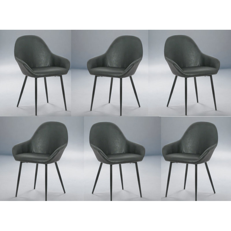 Chaise avec accoudoirs, Noir