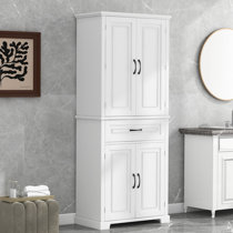 18'' W x 35'' H x 12'' D Free-Standing Bathroom Shelves
