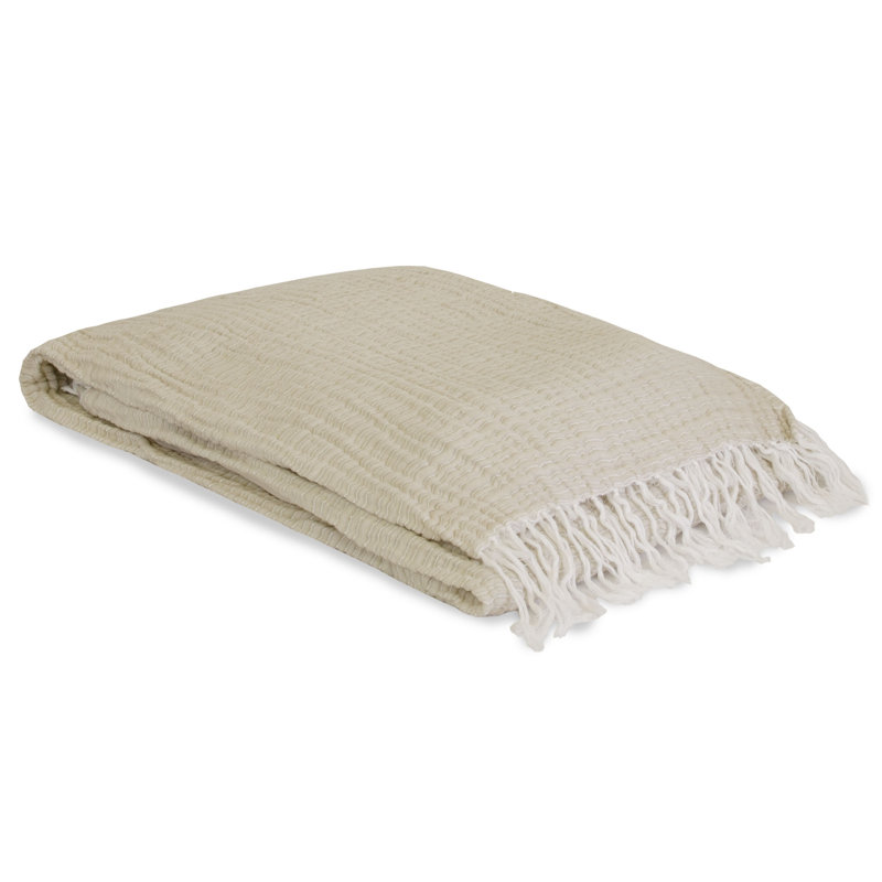 Arkeria Intermezzo 100% Cotton Throw, Taupe
