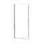 Porte de douche pivotante circulaire sans cadre en chrome avec verre trempé épais de 1/4 po (6 mm)