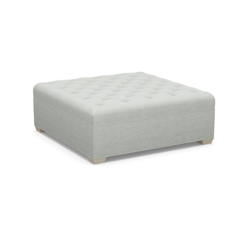 Square Tufted Ottoman, 8938-45, Sandstone