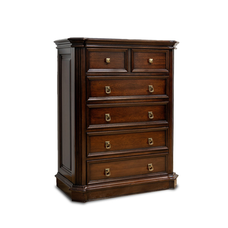 Armoire d'appoint en bois massif brun noisette