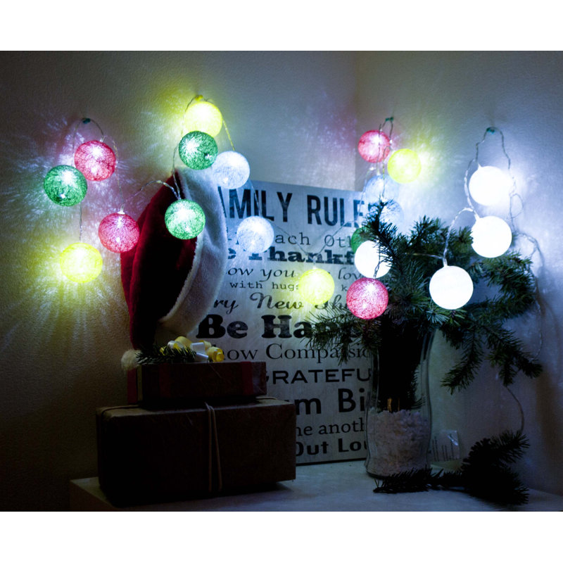 Éclairage pour chaîne 20 lumières battery ball, Blanc