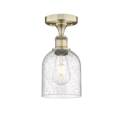 Edison - Allysson - Plafonnier semi-encastré 6 po 1 lumière - Abat-jour granuleux