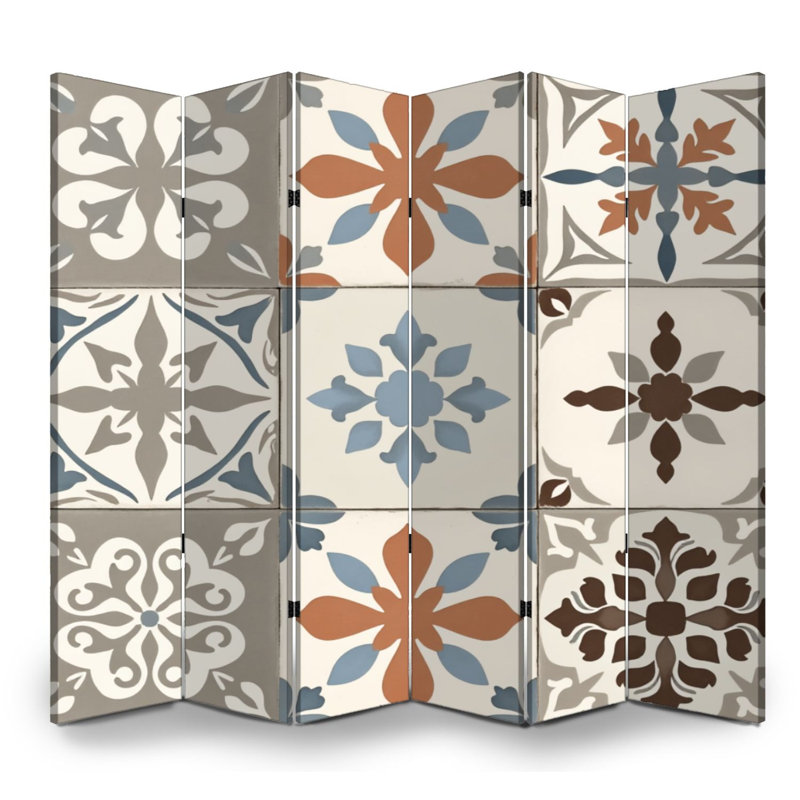 Paravent mexicain mexicain 6 panneaux Royal, 6, 71" H x 96" W x 1" D