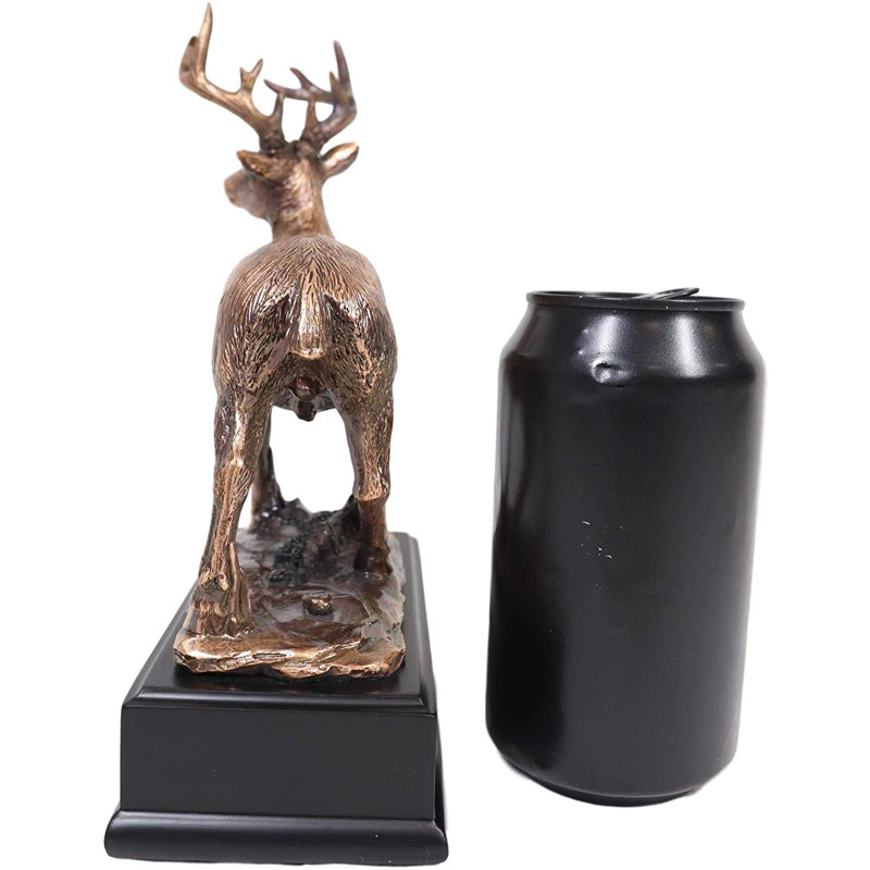 Statue en résine de cerf cerf 12 po Blaylock Union Rustic Wildlife