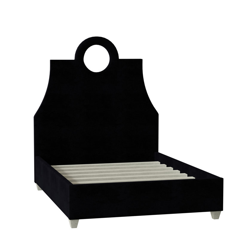 Tess Upholstered Bed, Full, Sachi Ricepaper, Espresso