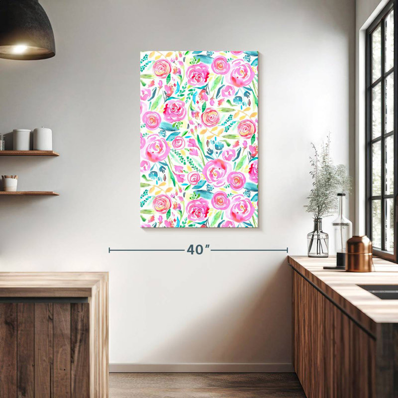 Harnek Spring Roses Pastel, 39" H x 26" W