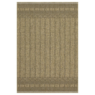 Jute/Black Indoor/Outdoor Area Rug