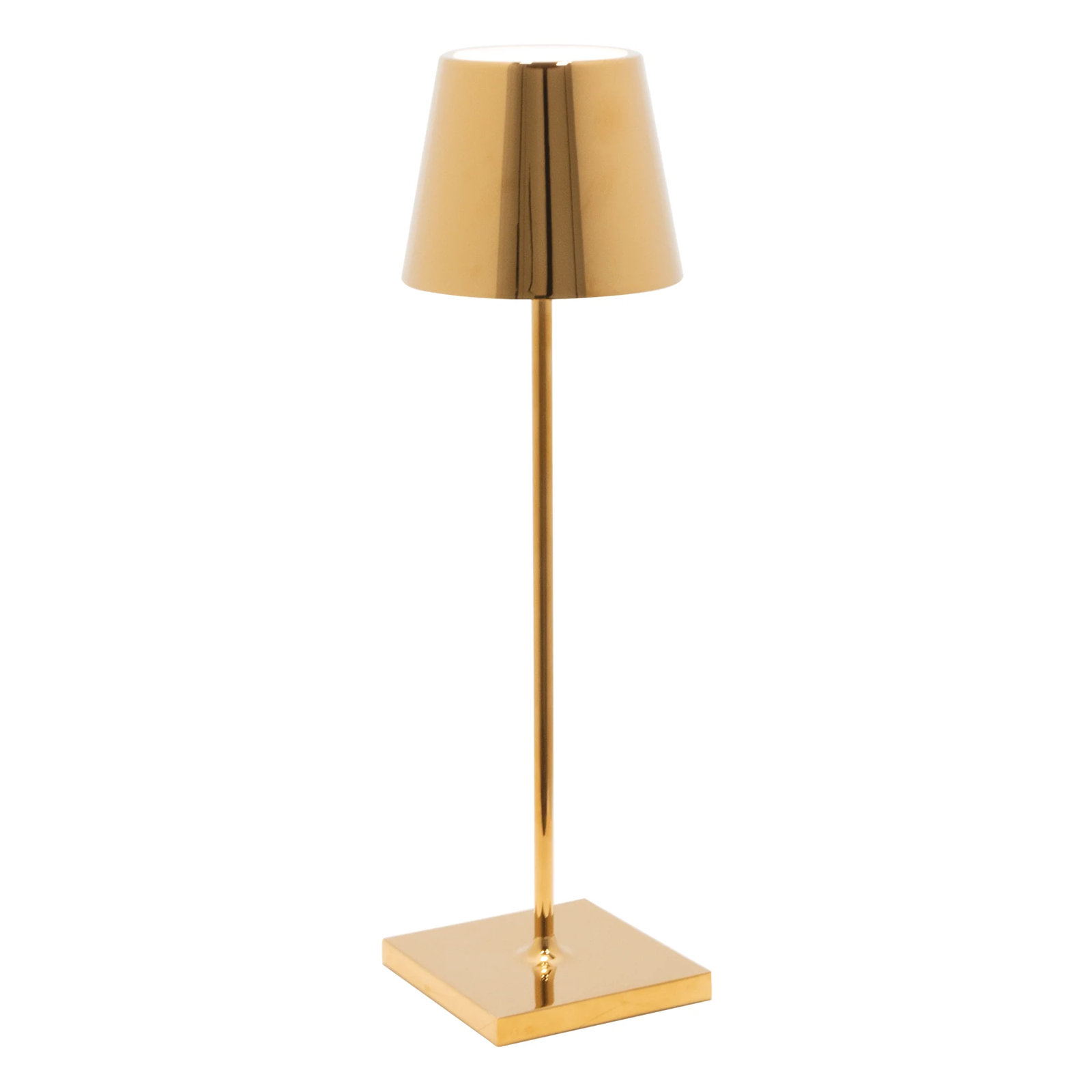 Poldina Table Lamp, Glossy Gold