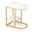 Table de bout compacte à 2 niveaux avec rangement en C pour petits espaces-1922968467