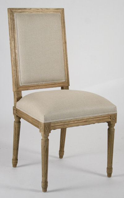Louis Upholstered Dining Chair, Natural Oak, Natural