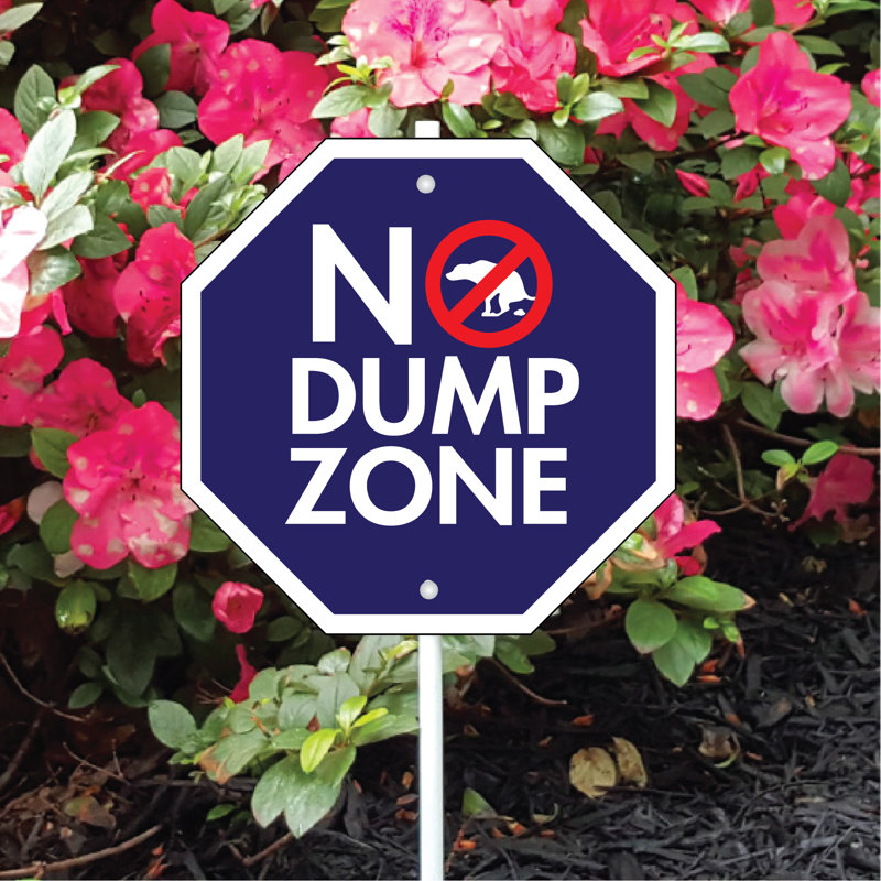 Plaque de jardin No Dump Zone