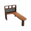 Nut-brown L-Shaped Solid Wood writing desk-118331735