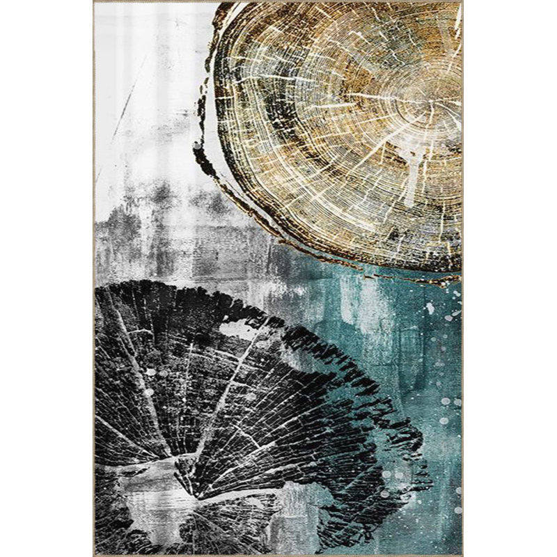 Tapis décoratif à motif de souche d'arbre lavable à la machine, Rectangle 3 pi 11 po x 5 pi 11 po
