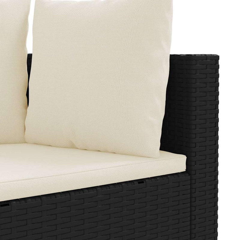  Ensemble de 7 chaises de patio noires
