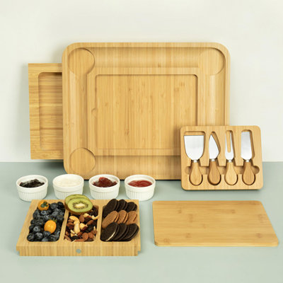 Deli platter cheese tray set