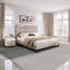 Base de lit grand Alti Modern avec tête de lit tapissier en lin, crème-723460657-723460659