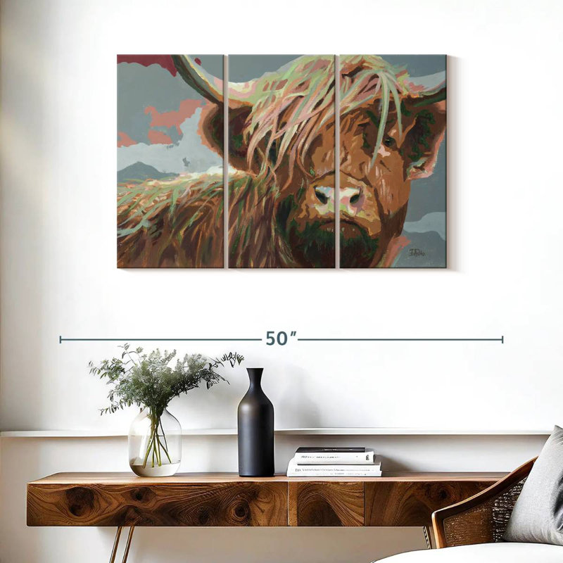 Brampt Serious Highland Cow, H 24 po x l 38 po