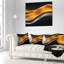 Or rose vers l'intérieur - vagues - coussin imprimé abstrait-29367203-29367199