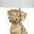 Gold Resin Boxer Dog Table Lamp With Linen Shade