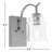Gimbya 5" W 1-Light Dimmable Clear Glass Armed Sconce (Set of 2)-55271027