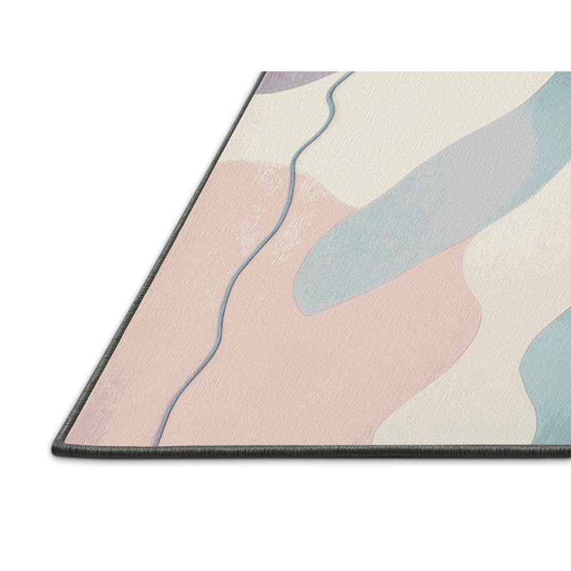 Rose Quartz Ripple Rug, Rectangle 5' x 8'