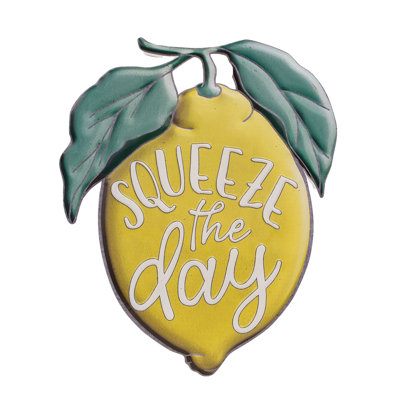 «Squeeze the Day Lemon», reproduction sur bois sans cadre