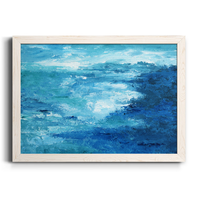 Crashing Waves II - Peinture sur toile encadrée, H 24 po x l 18 po x P 1,5 po, Blanc