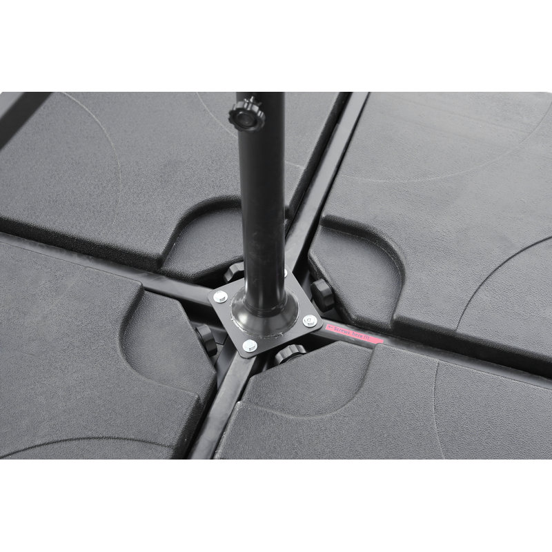 50lb-60lb patio umbrella metal base US Weight Durable 50LB Capacity Fillable for Table Beige duty base keeps outdoor umbrellas from flying off into the sunset with every passing gust of wind or departing nanny 50 lb Steel Patio Umbrella